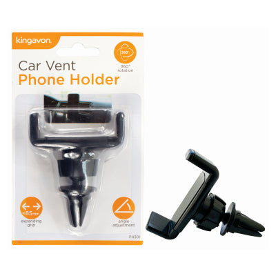 Kingavon Car Vent Phone Holder BB-PH301 – Universal 360° Rotating Smartphone & GPS Mount