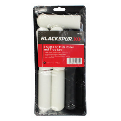 Blackspur 5 GLOSS 4" MINI ROLLER AND TRAY SET