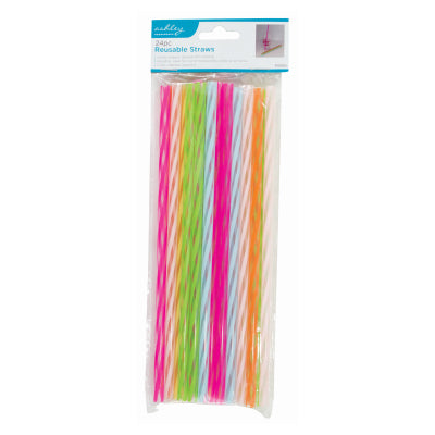 24PC REUSABLE STRAWS