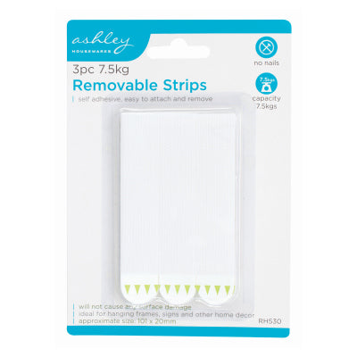 3PC 7.5KG REMOVABLE HANGING STRIPS