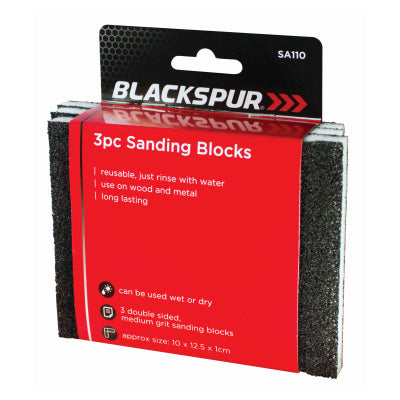 Blackspur 3 Piece Sanding Blocks