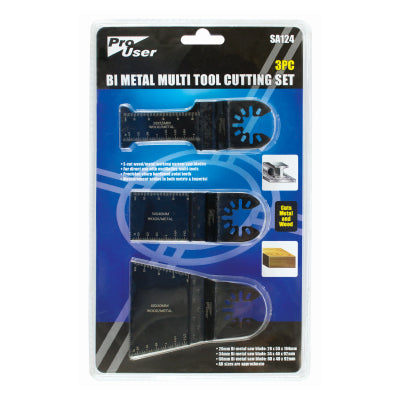 Blackspur 3 Piece Bi-Metal Multi Tool Cutting Blades