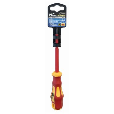 Pro User No.1 x 100mm PZ VDE Insulated Screwdriver BB-SD451 – 1000V Electrical Pozidriv Screwdriver