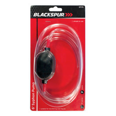 Blackspur 6ft Syphon Pump BB-SP176 – Manual Liquid Transfer Pump with 6' Hose