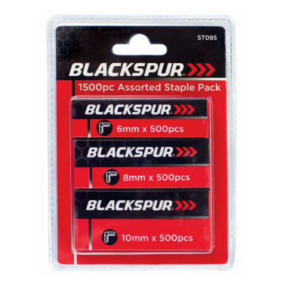 Blackspur 1500 Piece Assorted Staple Pack