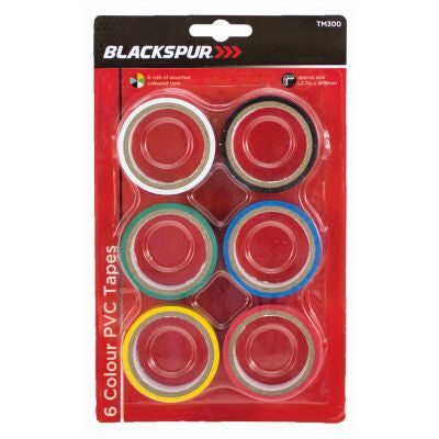Blackspur 6 Colour PVC Tape Set