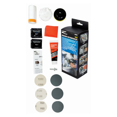 Pro User 13PC Headlight Restoration Kit BB-WR180 – Car Lens Polish, Sanding & Sealing Kit
