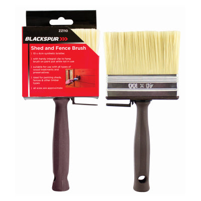Blackspur 4" Shed &amp; Fence Brush BB-ZZ110 – Wood Treatment & Preservative Paint Brush