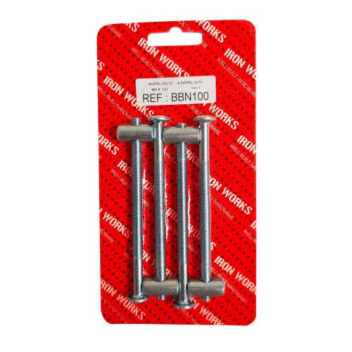 M6 x 100 Barrel Bolts & Nuts