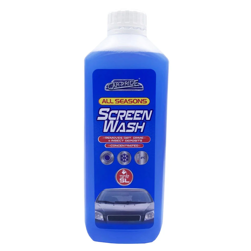 Car Pride All Seasons Concentrated Screenwash 1L – Summer &amp; Winter Windscreen Cleaner