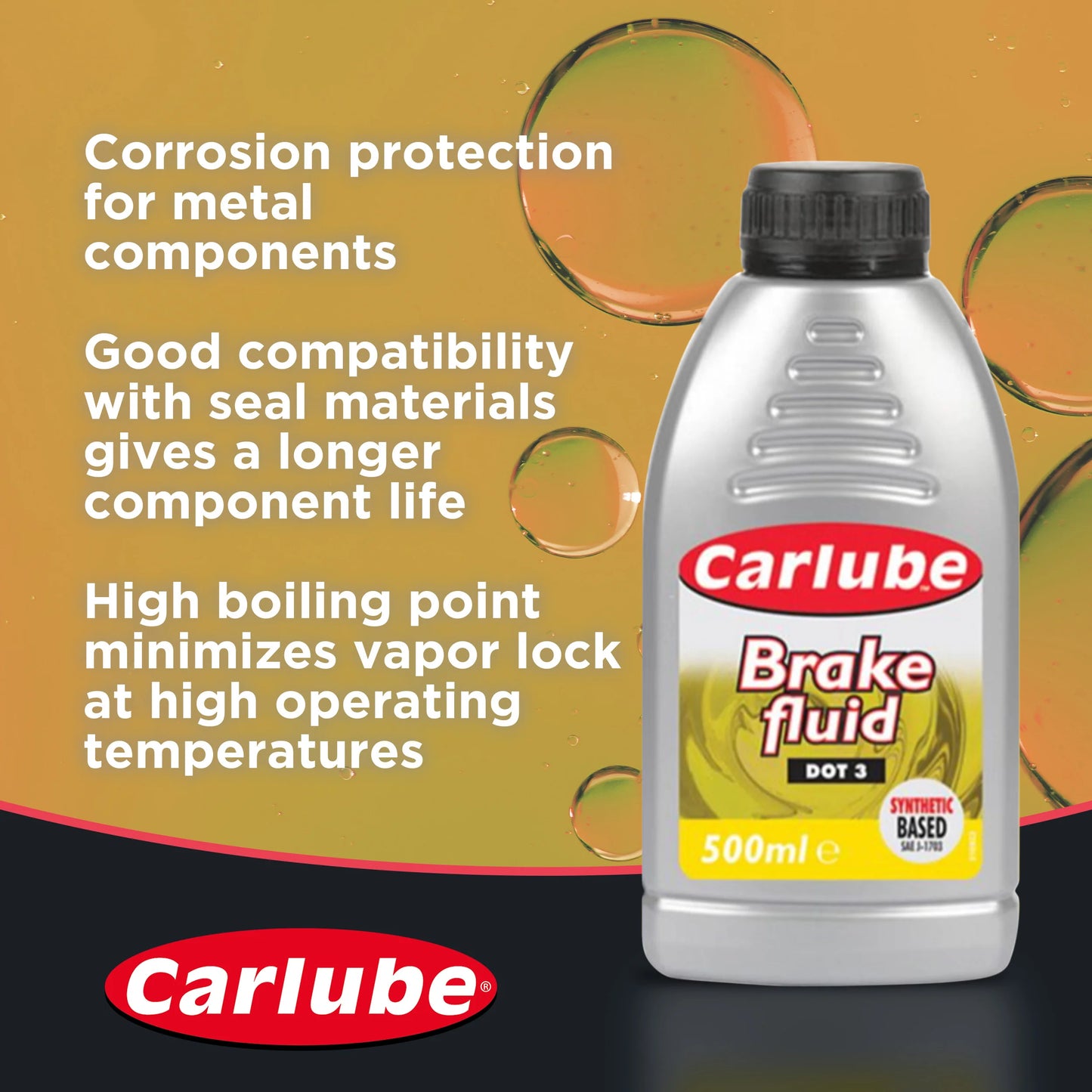 Carlube DOT 3 Brake Fluid 500ml BRF050 – High Quality Automotive Brake Fluid