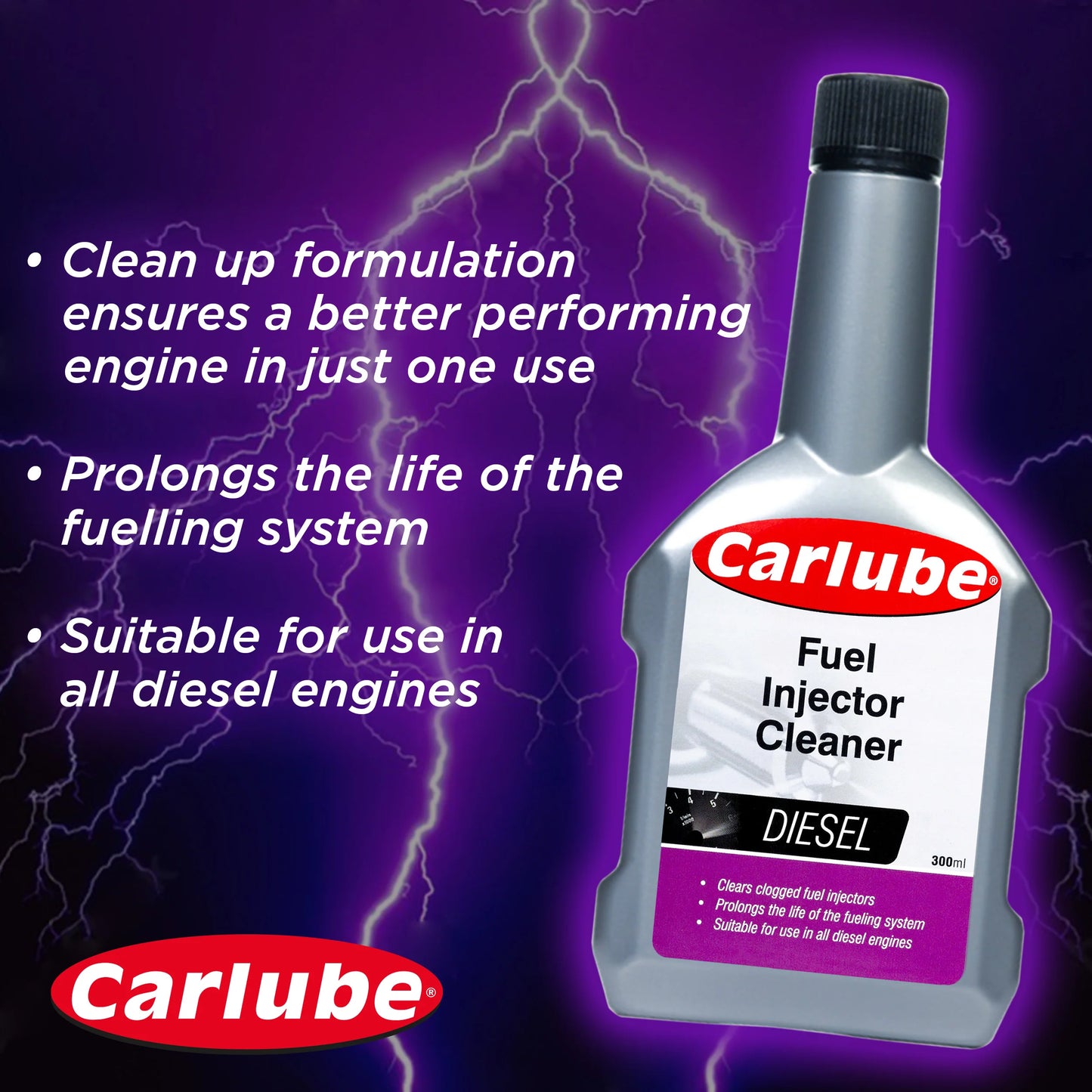 Carlube Diesel Injector Cleaner 300ml QDC300 – Turbo & Direct Injection Fuel System Cleaner