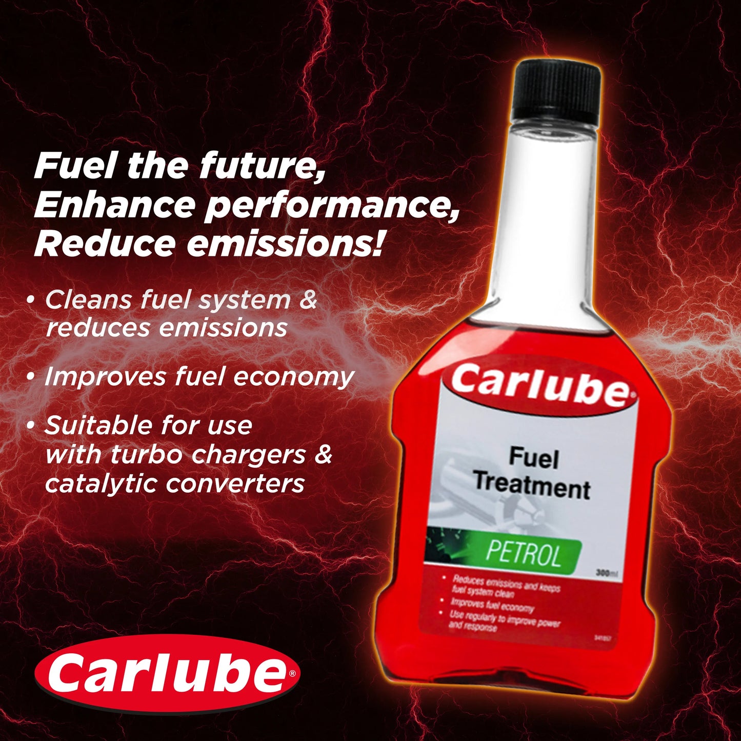 Carlube Petrol Treatment 300ml QPP300 – Fuel Injector & Carburettor System Cleaner
