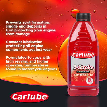Carlube 2-Stroke Semi-Synthetic Motorcycle Engine Oil 1L XSS010
