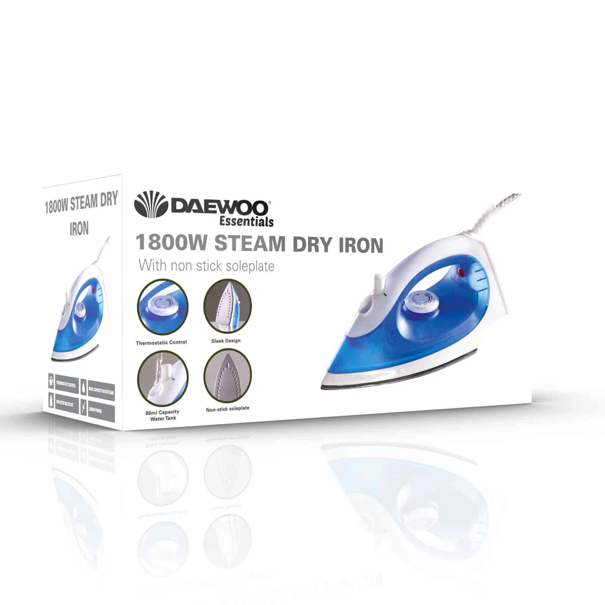 Daewoo 1800W Steam Dry Iron