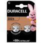 Duracell DL2025 / CR2025 3V Lithium Coin Cell Batteries – 2 Pack