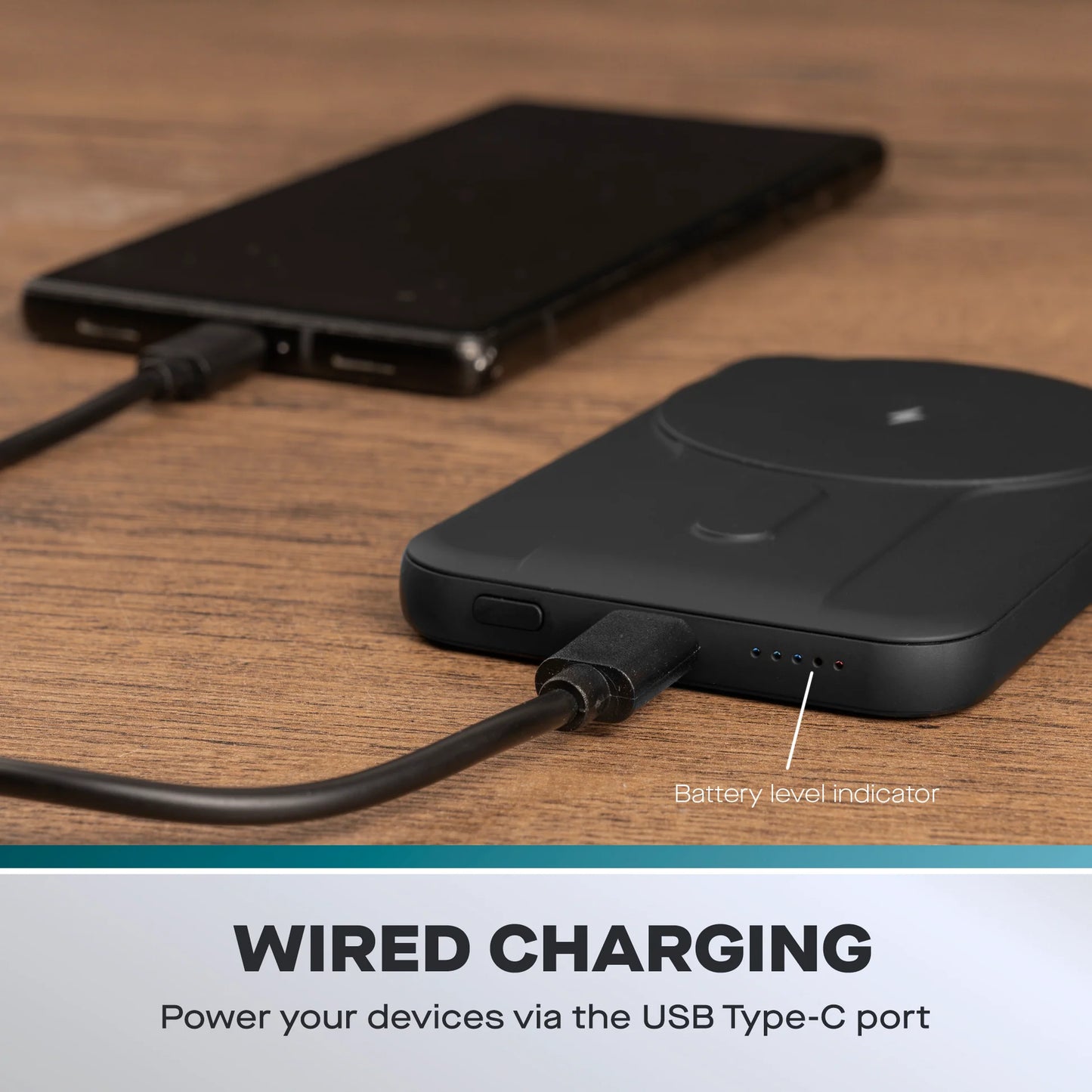 Daewoo 5000mAh MagSafe Wireless Power Bank ELA1443GE – Compact Qi Charger