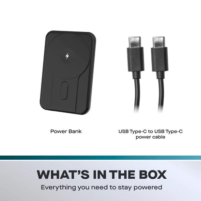 Daewoo 5000mAh MagSafe Wireless Power Bank ELA1443GE – Compact Qi Charger
