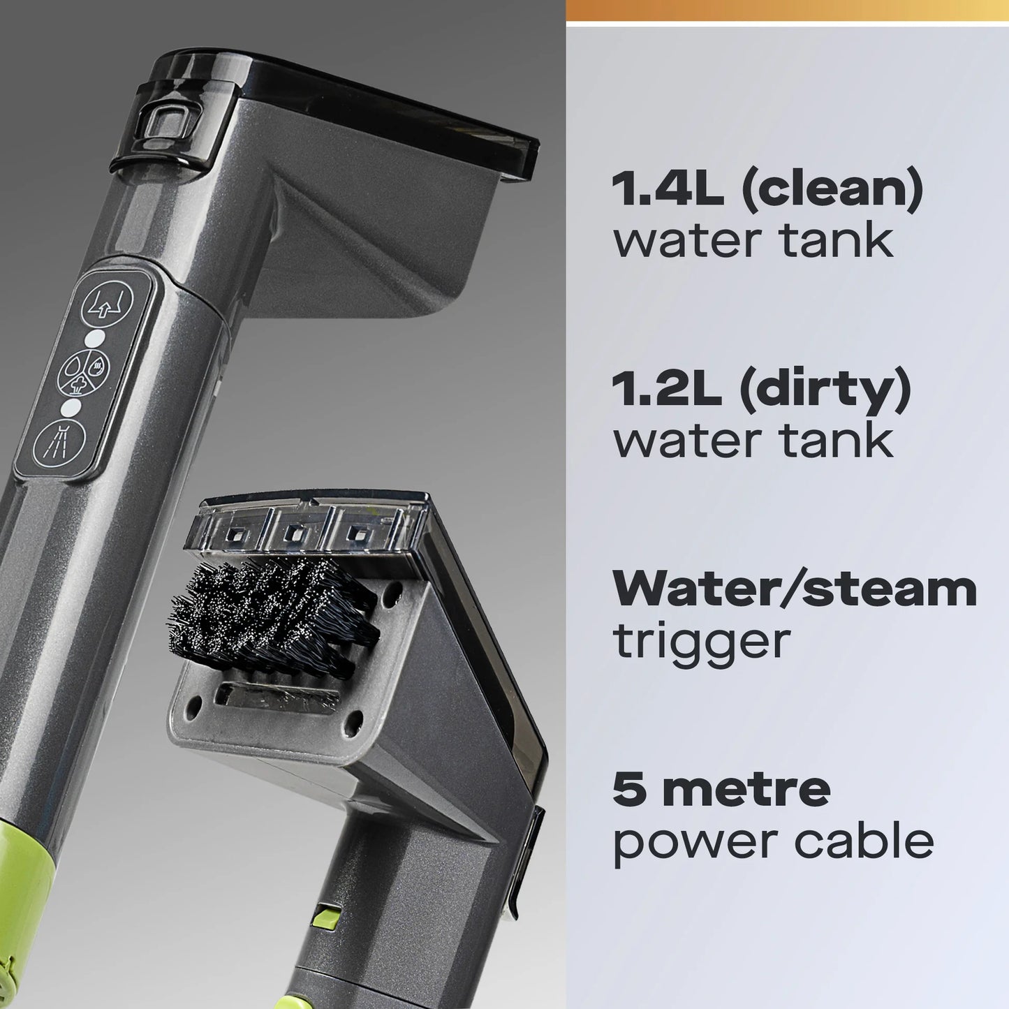 Daewoo Hurricane CAT 2 Aquasteam 1300W 1.4L Upholstery Spot Cleaner Washer– Hot Water Steam Cleaning