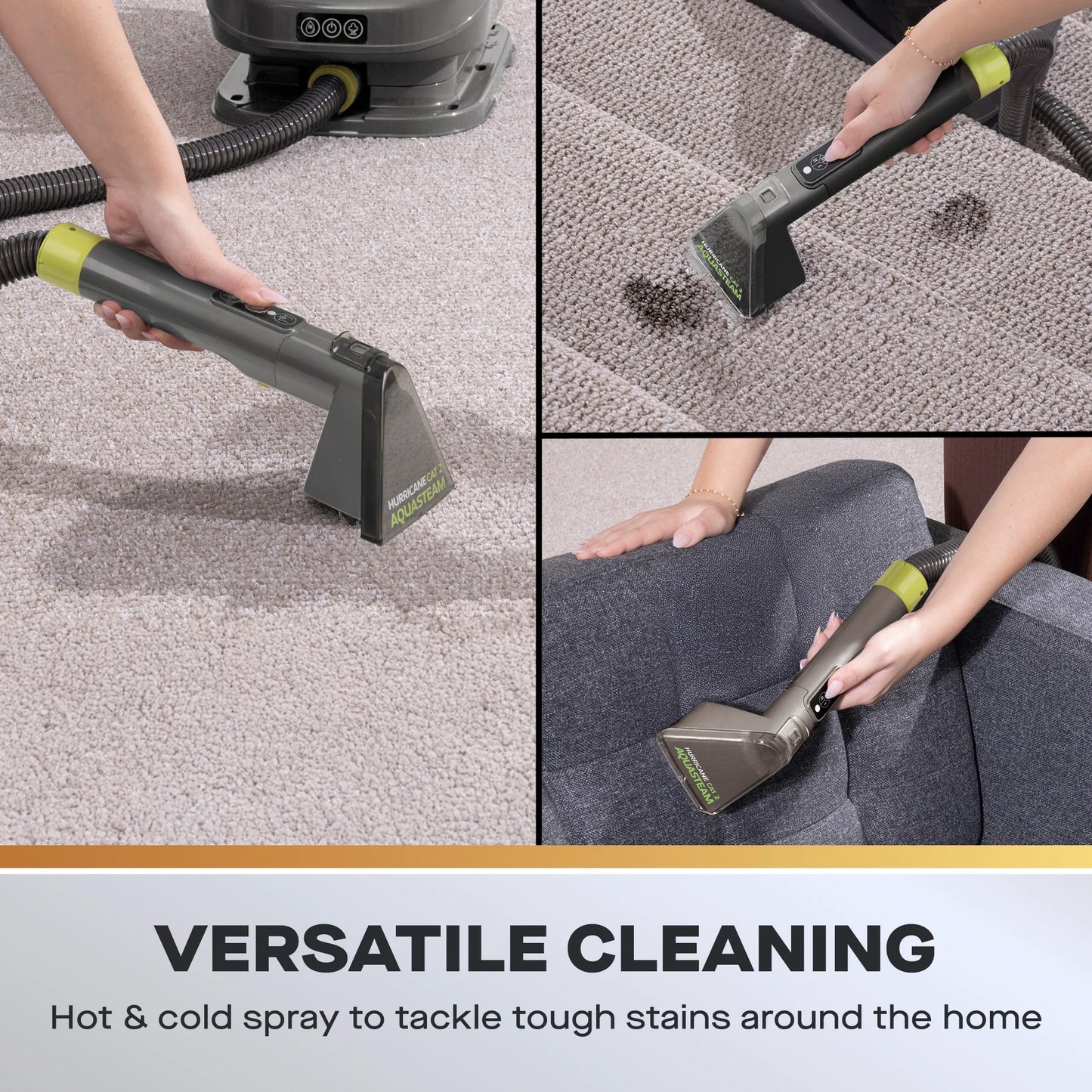 Daewoo Hurricane CAT 2 Aquasteam 1300W 1.4L Upholstery Spot Cleaner Washer– Hot Water Steam Cleaning