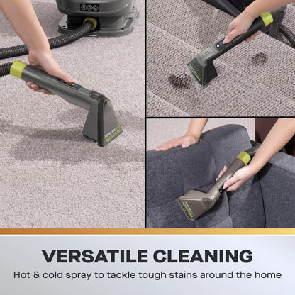 Daewoo Hurricane CAT 2 Aquasteam 1300W 1.4L Upholstery Spot Cleaner Washer– Hot Water Steam Cleaning