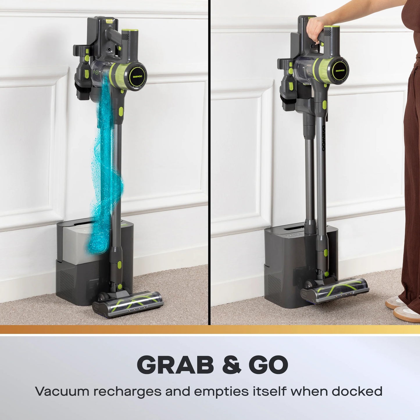 Daewoo Cyclone Freedom Cordless Vacuum Cleaner with Auto Empty System & Charging Station