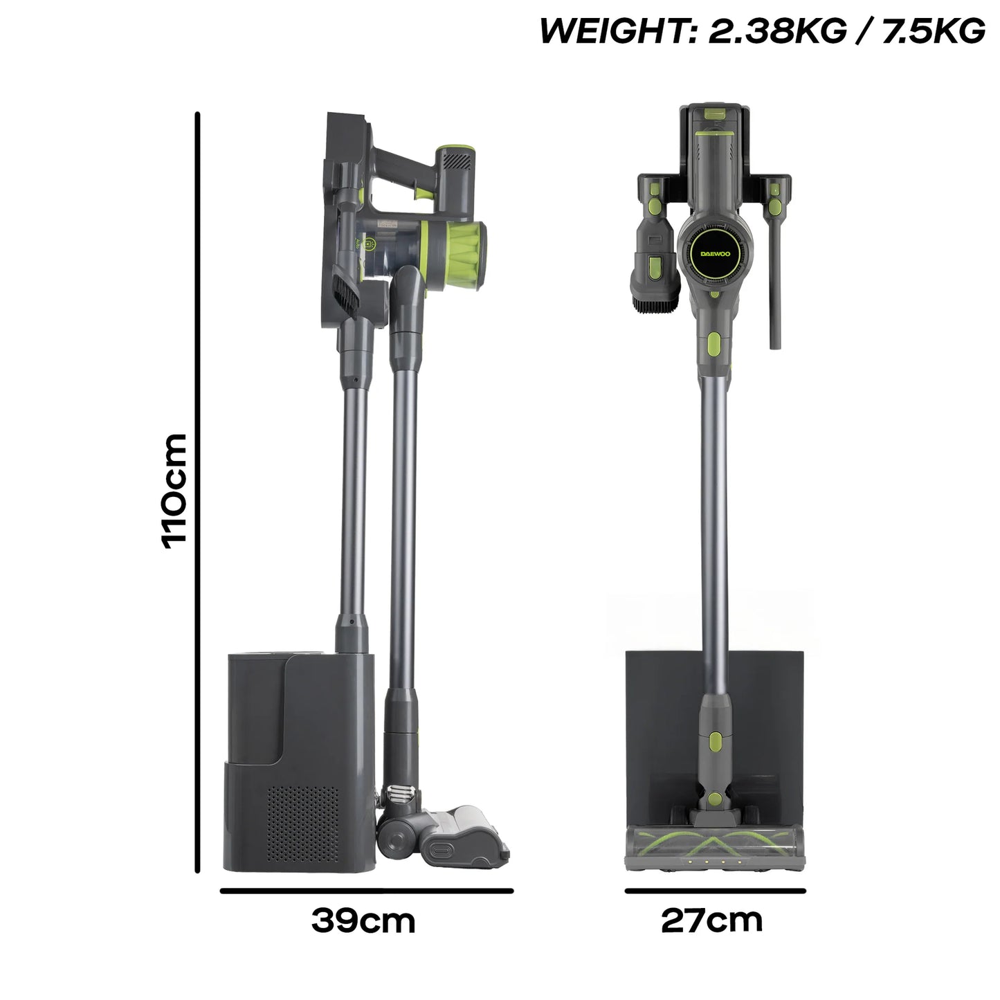 Daewoo Cyclone Freedom Cordless Vacuum Cleaner with Auto Empty System & Charging Station