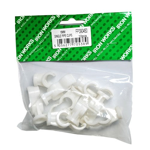 15mm Single Wrap Pipe Clips ( 10 pack )