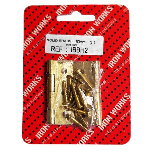 2'' Solid Brass Butt Hinge