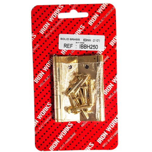2 1/2'' Solid Brass Butt Hinge