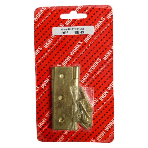 3'' Solid Brass Butt Hinge