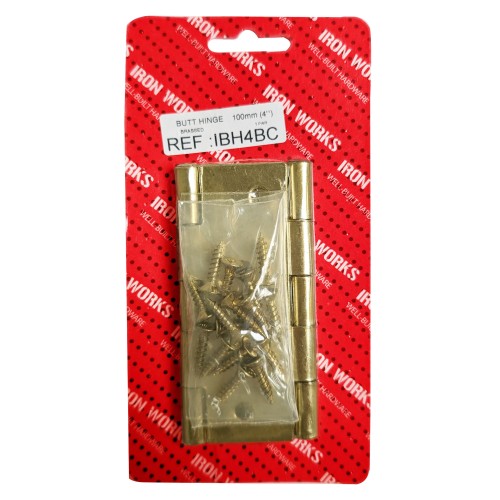 4" Butt Hinge Electric Brassed