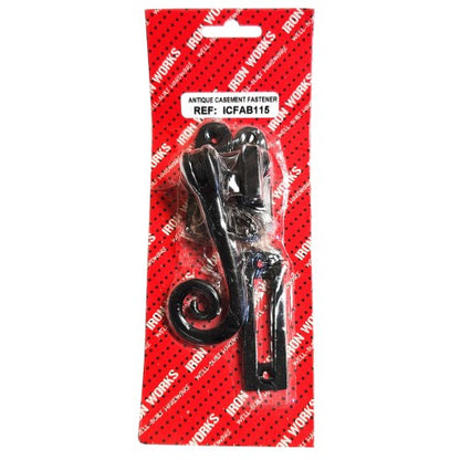 Casement Hook & Mortice Antique Black 115mm