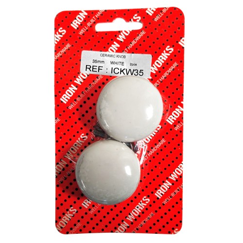 Ceramic Knob White 35mm