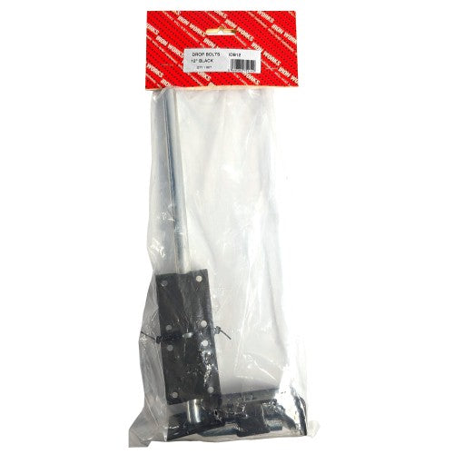 12" Black Garage Door Bolts