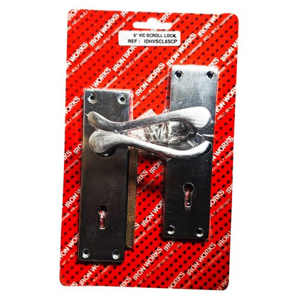 Vic Scroll Satin Lock Chrome