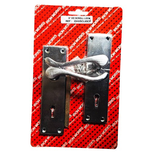 Vic Scroll Satin Lock Chrome