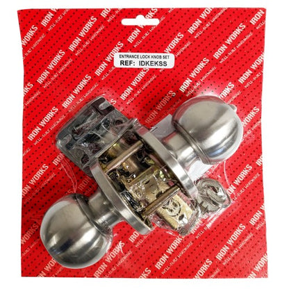 60/70mm Entrance Lock Knob Stainless Steel 3 Keyed
