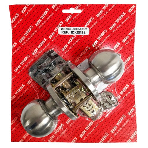 60/70mm Entrance Lock Knob Stainless Steel 3 Keyed