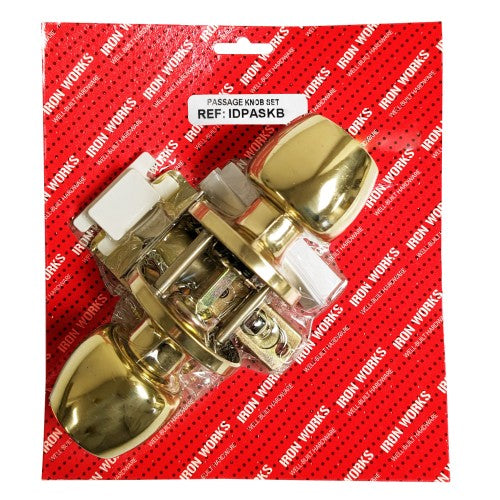 60/70mm Passage Knob Brass