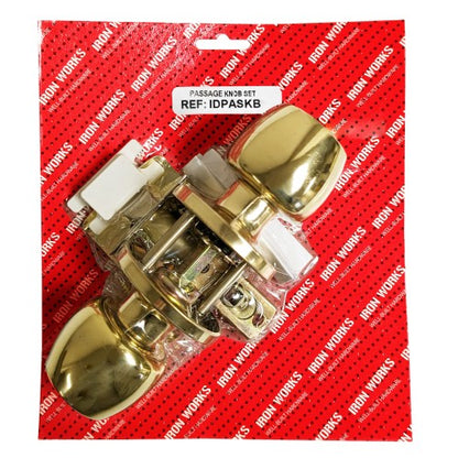 60/70mm Passage Knob Brass