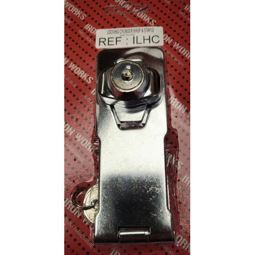 Locking Cylinder Hasp & Staple Zinc