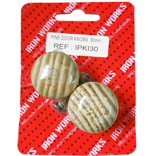 Pine Knobs With Metal Insert 30mm