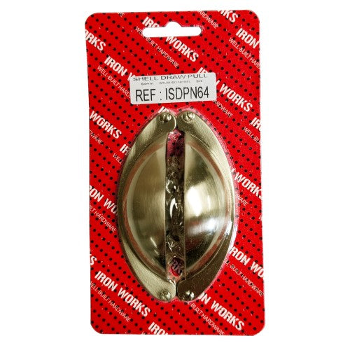 Shell Drawer Pull Brushed Nickel 64mm