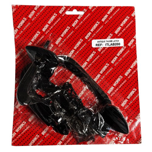 Thumb Latch Antique Black 200mm