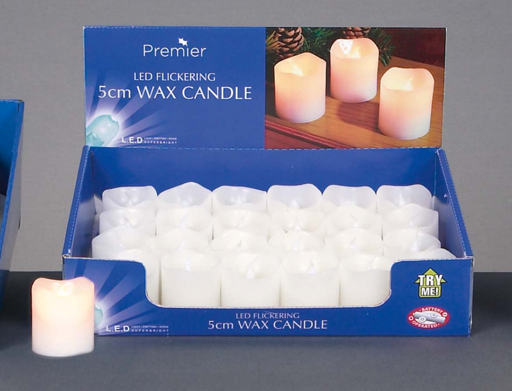 Premier Cream Flicker Wax Candle - 5cm