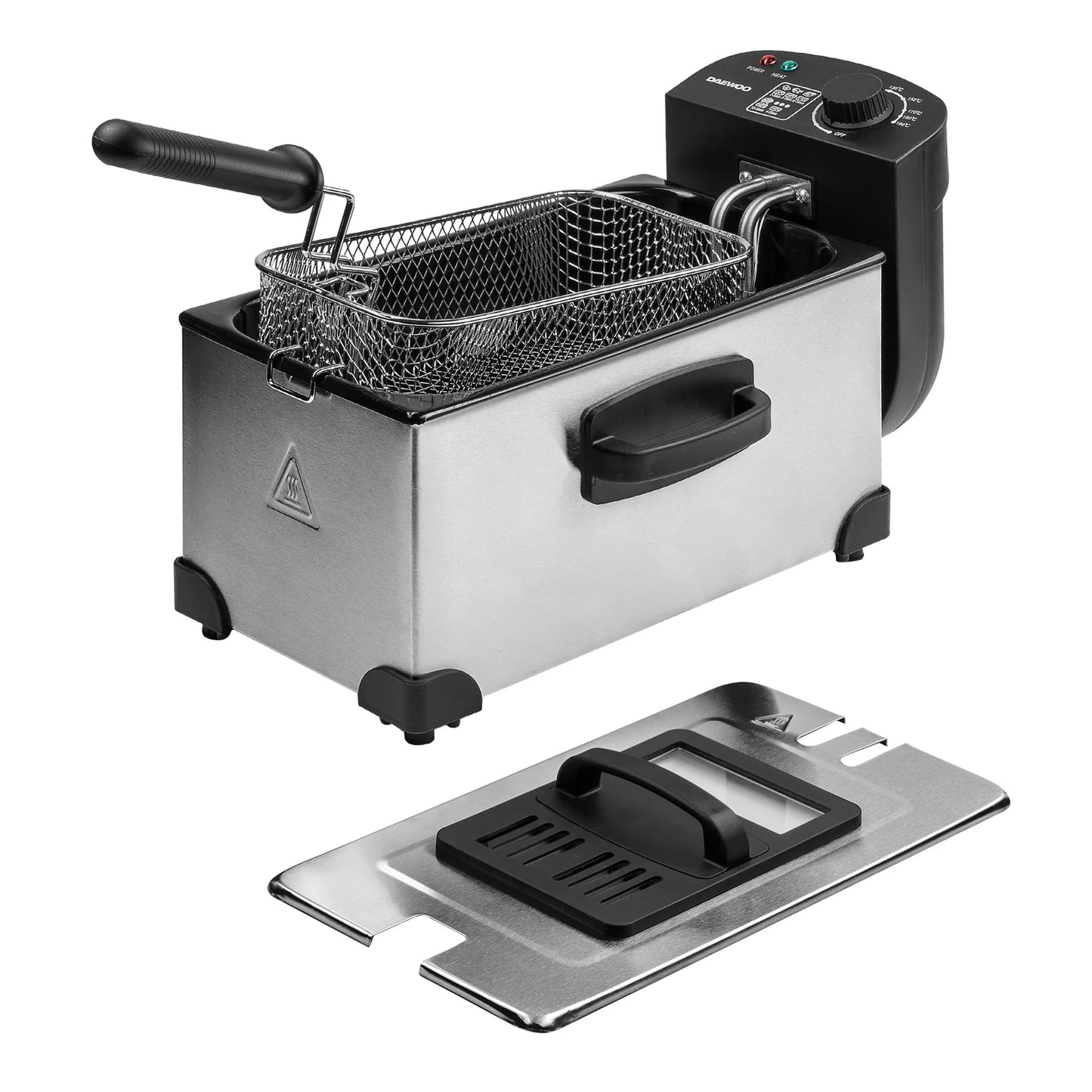 Daewoo 3L Deep Fat Fryer 2000W SDA1550GE – Adjustable Temperature Stainless Steel Fryer