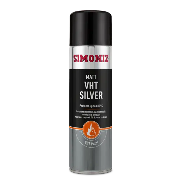 Simoniz Very High Temperature Matt Silver Paint 500ml SIMVHT22D – Heat Resistant Spray Paint