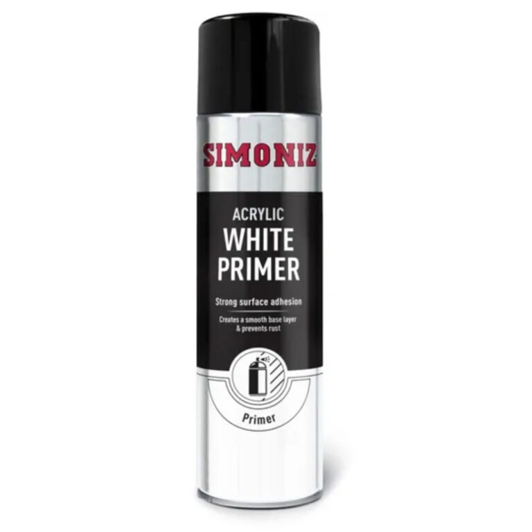 Simoniz Acrylic Primer Aerosol White SIMP12D – Quick Dry Automotive Spray Primer