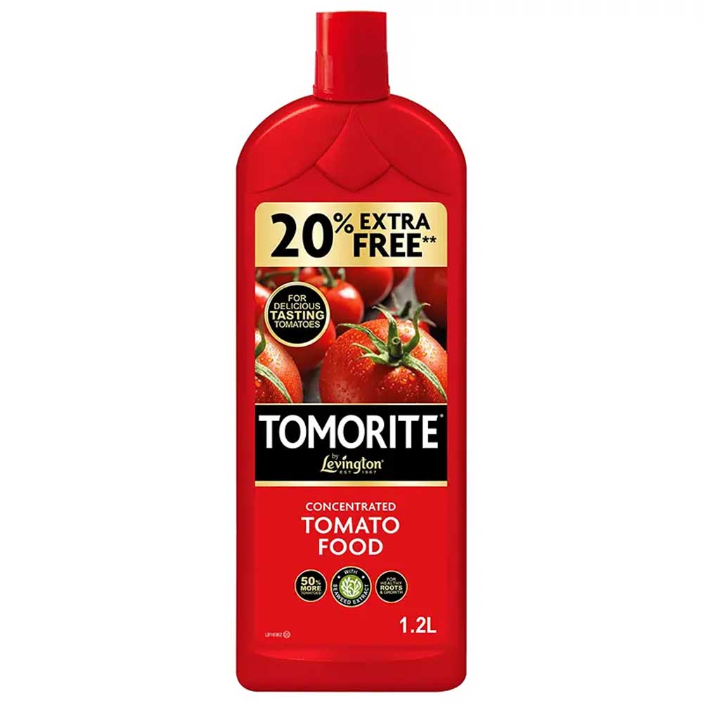 Levington Tomorite Tomato Feed 1.2L – Liquid Plant Food with 20% Extra Free